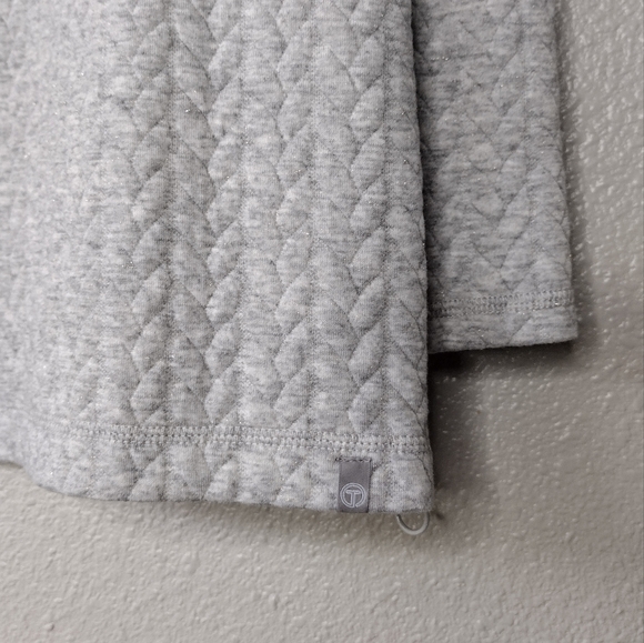 NWT Talbots Petite Metallic Pullover Long Sleeve Boat Neck Quilted Sweater Sz Mp - Picture 9 of 15